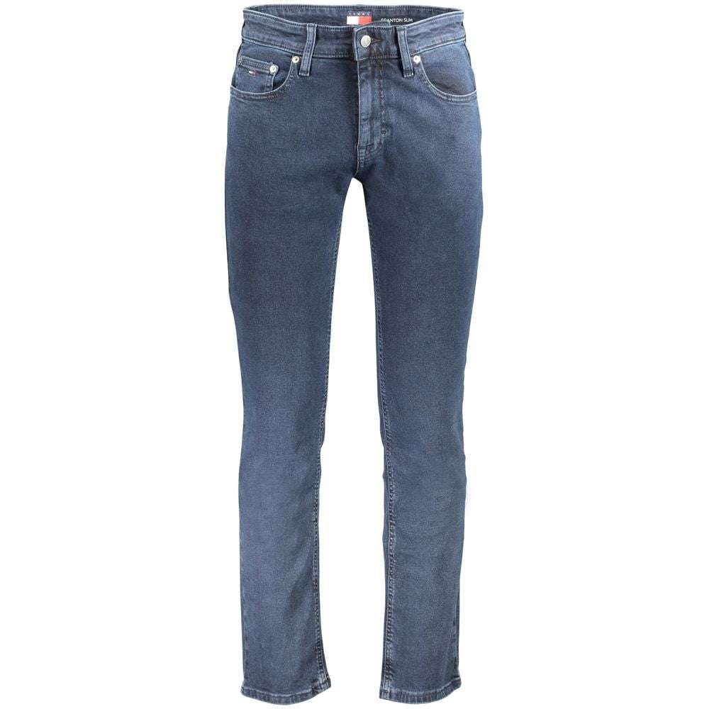 Tommy Hilfiger blaue Herren-Jeans aus Baumwolle im Slim-Fit mit Logo-Stickerei