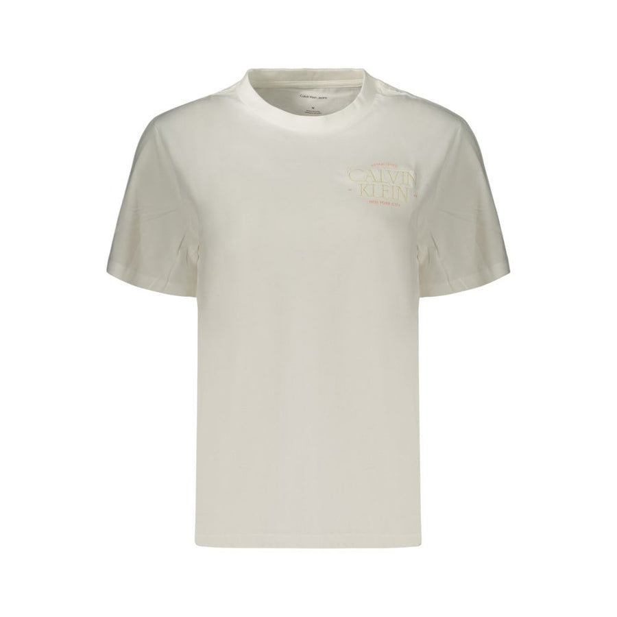 Calvin Klein Women's White Cotton T-Shirt