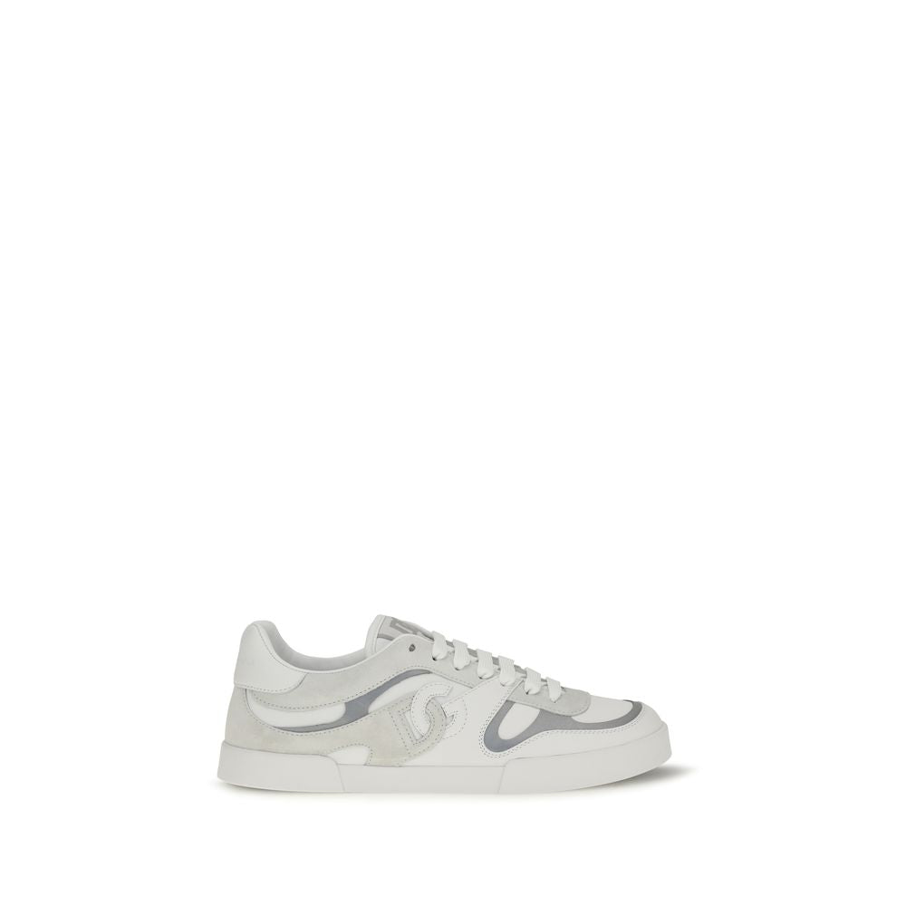 Dolce & Gabbana White Bos Taurus Calfskin Low-Top Sneakers