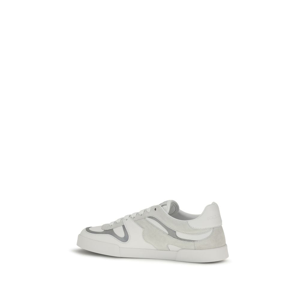 Dolce & Gabbana White Bos Taurus Calfskin Low-Top Sneakers