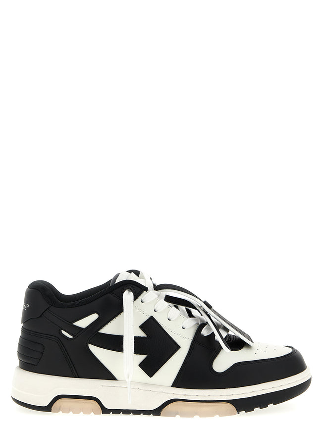 Off-White Bicolor Low-Top-Sneaker aus Kalbsleder