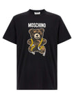 Moschino Schwarzes Baumwoll-T-Shirt