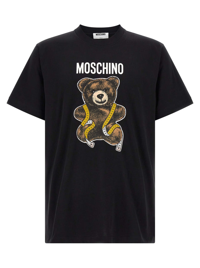 Moschino Schwarzes Baumwoll-T-Shirt