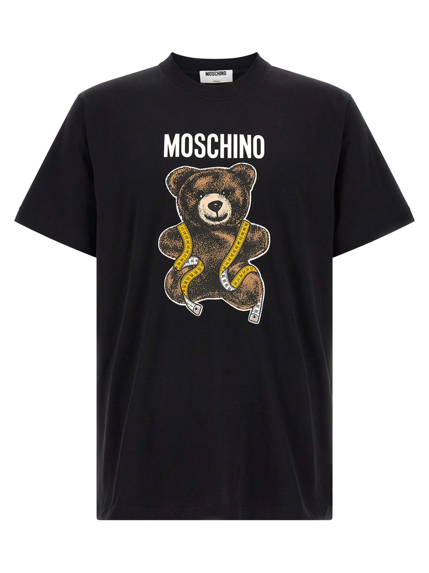 Moschino Schwarzes Baumwoll-T-Shirt