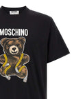 Moschino Schwarzes Baumwoll-T-Shirt