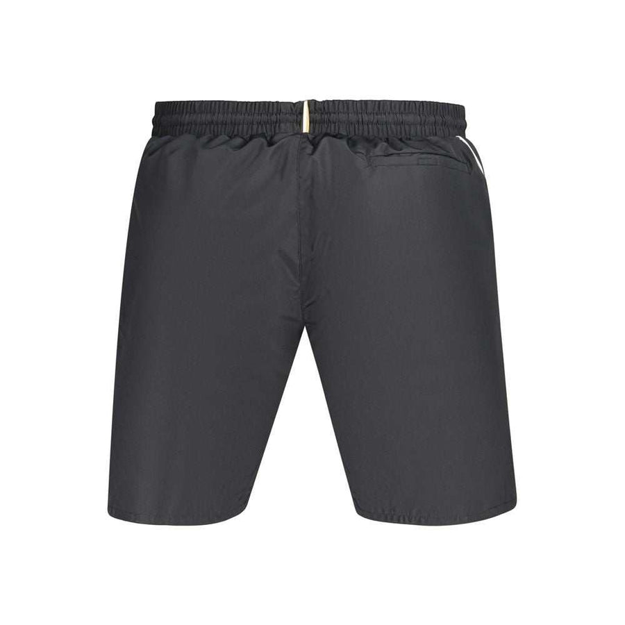 Schwarze Hugo Boss Herrenshorts aus Polyester mit elastischem Bund und Kordeln