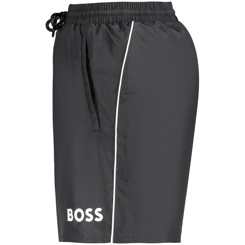 Hugo Boss Herrenshorts aus schwarzem Polyester