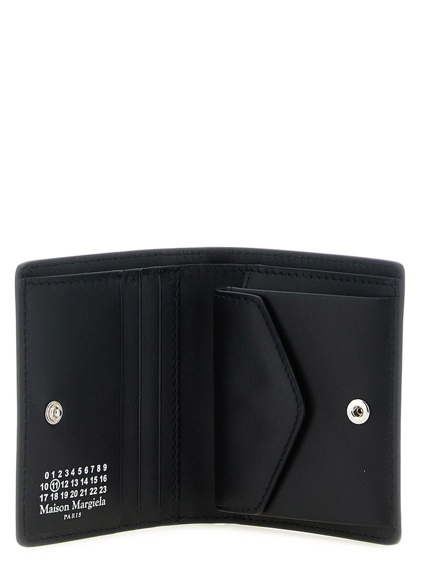 Maison Margiela Schwarzes Kalbsleder Portemonnaie