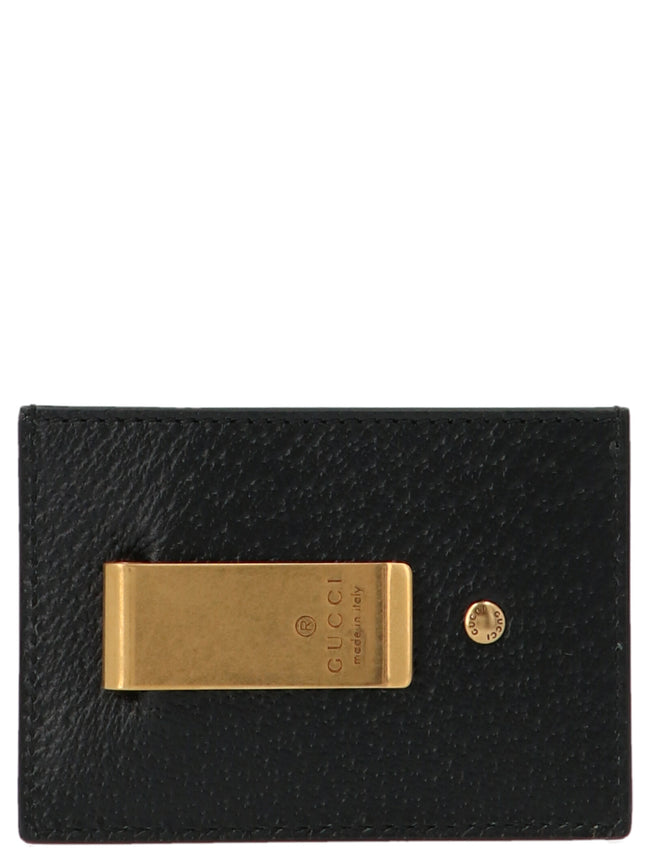 Gucci Schwarzes Kalbsleder-Kartenetui