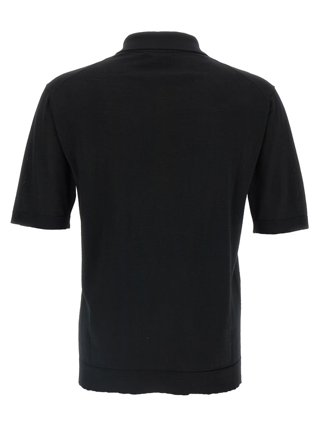Gucci Schwarzes Woll-Poloshirt
