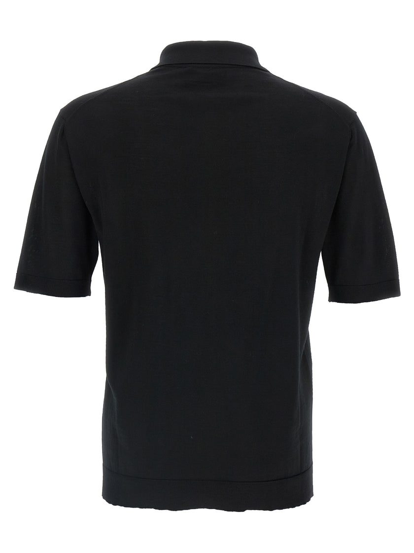 Gucci Schwarzes Woll-Poloshirt