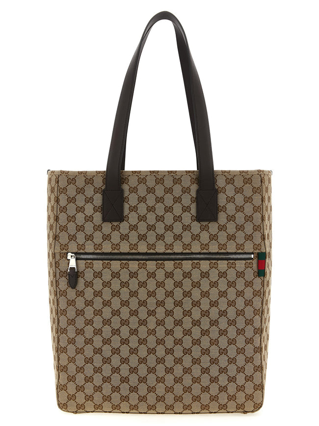 Gucci Braune Schultertasche aus Polyester
