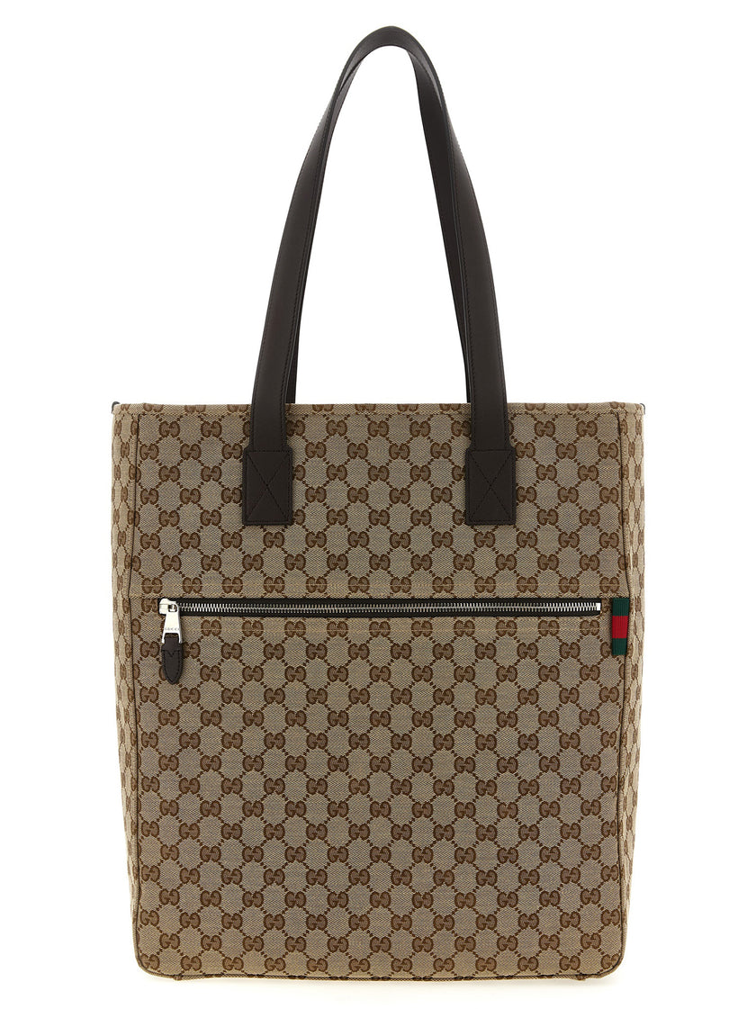 Gucci Braune Schultertasche aus Polyester