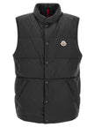 Moncler Schwarze ärmellose Jacke aus Polyamid
