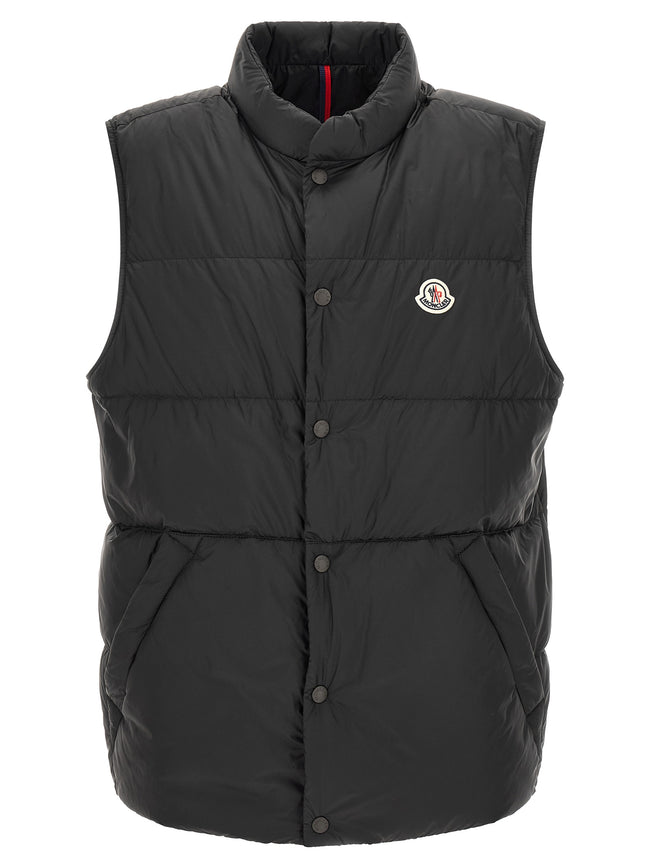 Moncler Schwarze ärmellose Jacke aus Polyamid