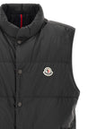 Moncler Schwarze ärmellose Jacke aus Polyamid