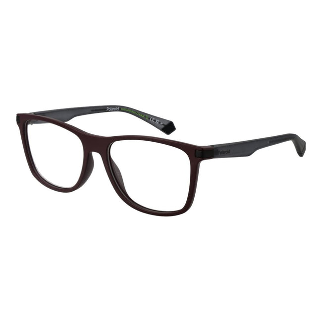 Polaroid-Brille aus burgunderfarbenem Polyester