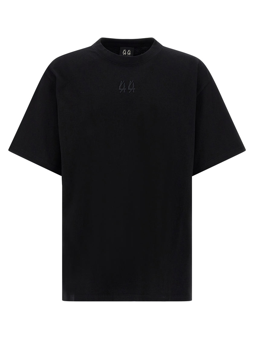 44 Label Group Schwarzes Baumwoll-T-Shirt
