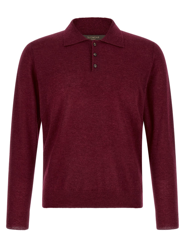 ZANONE Bordeaux Kaschmir Poloshirt