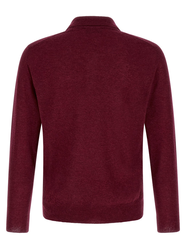 ZANONE Bordeaux Kaschmir Poloshirt