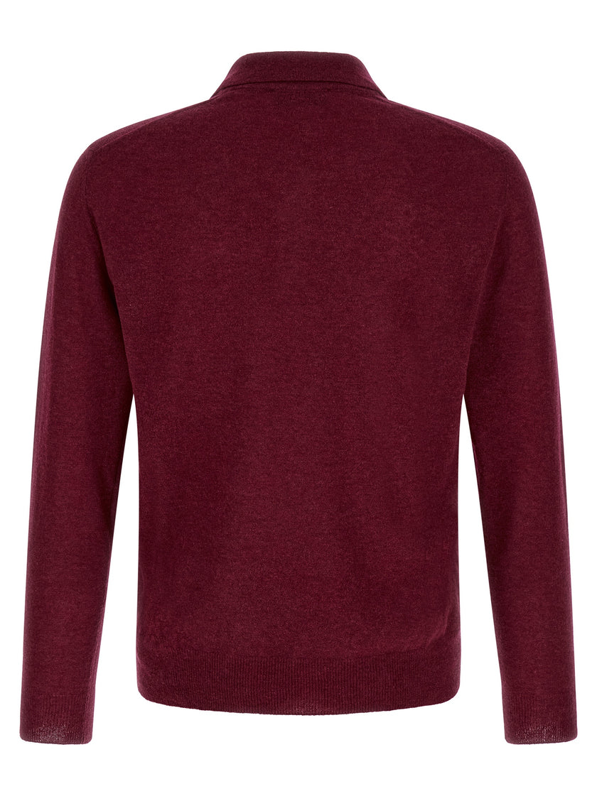 ZANONE Bordeaux Kaschmir Poloshirt