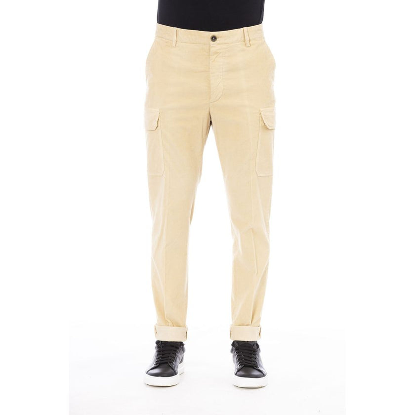 Peserico Beigefarbene Baumwollhose für Herren