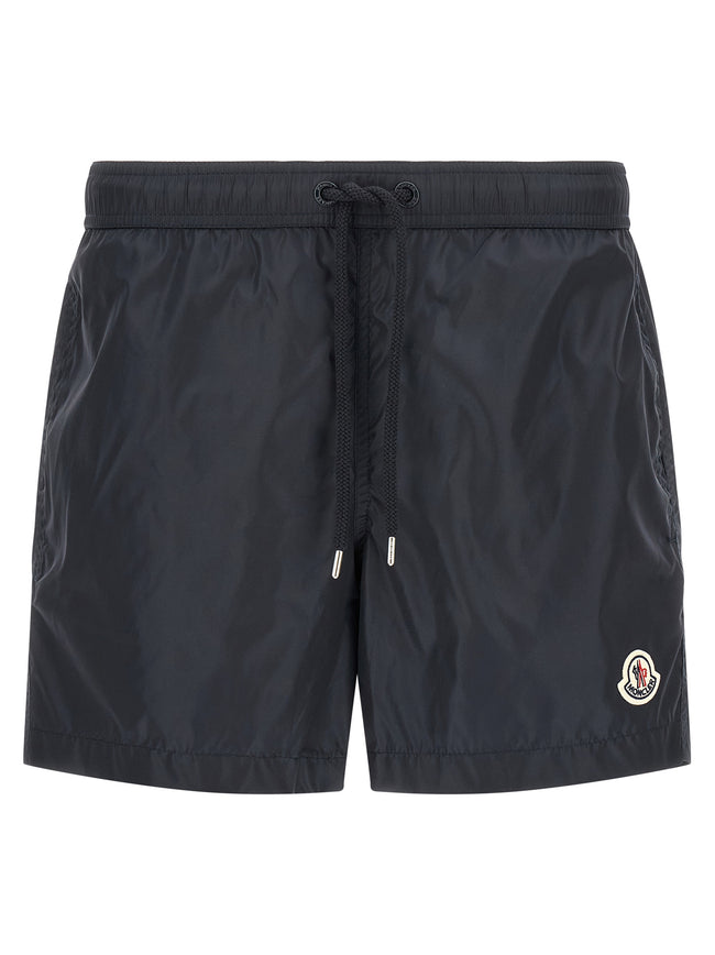 Moncler Blaue Cargo-Shorts aus Polyamid