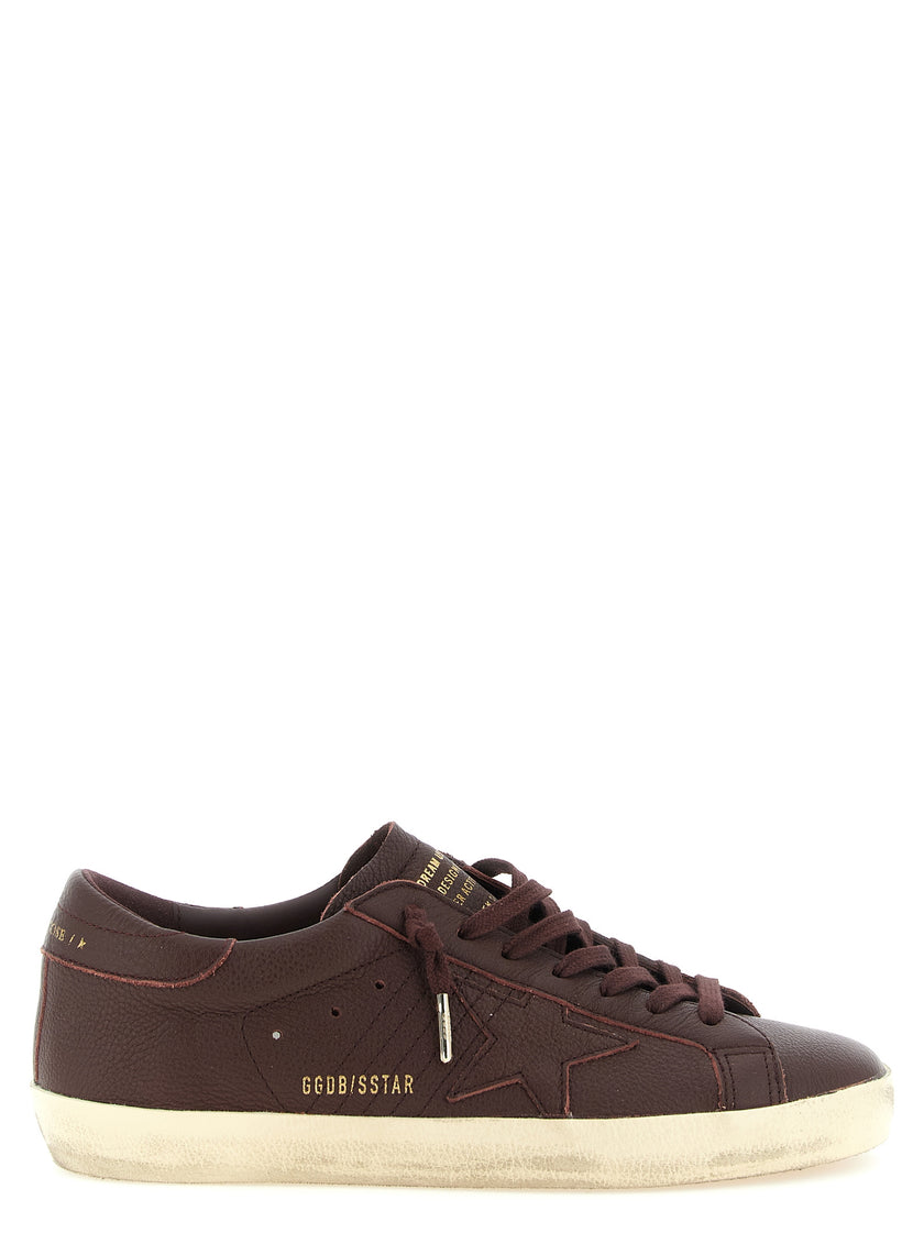 Golden Goose Sneakers aus bordeauxfarbenem Rindsleder, Low-Top