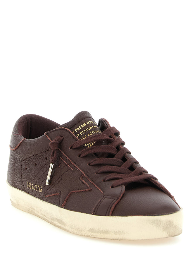 Golden Goose Sneakers made of burgundy cowhide, low-top