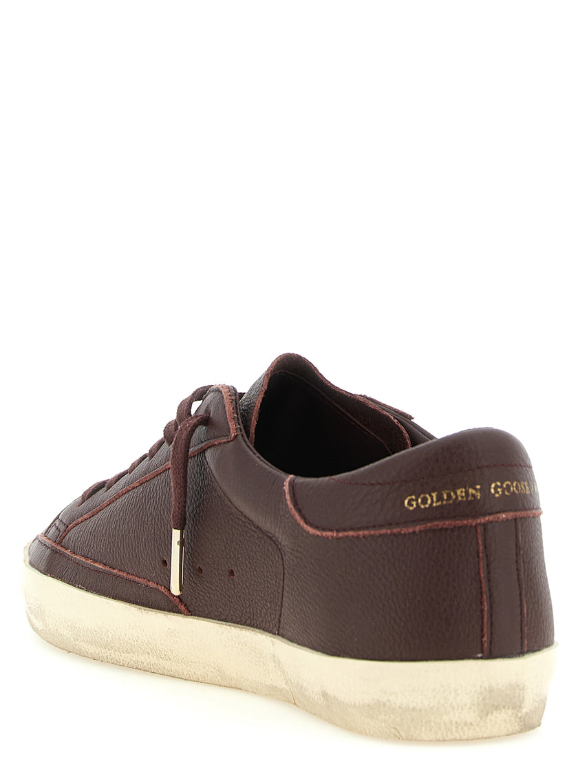 Golden Goose Sneakers aus bordeauxfarbenem Rindsleder, Low-Top