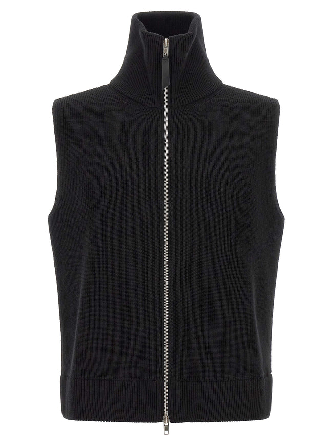 Maison Margiela Sleeveless Black Wool Sweater