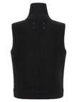 Maison Margiela Ärmelloser Pullover aus schwarzer Wolle