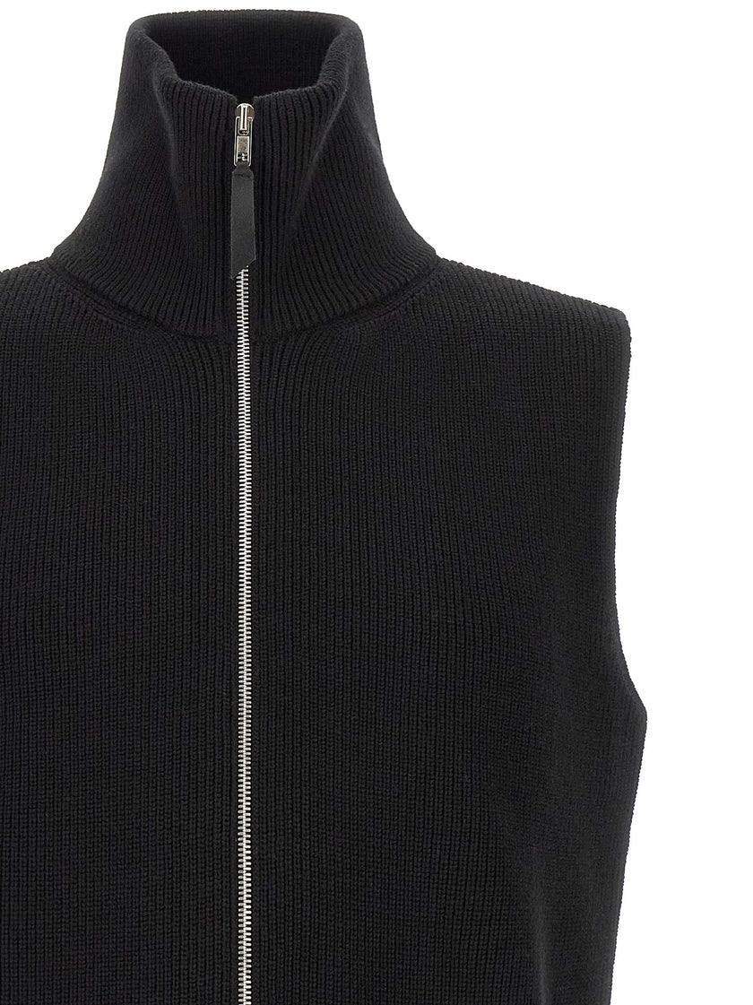 Maison Margiela Ärmelloser Pullover aus schwarzer Wolle
