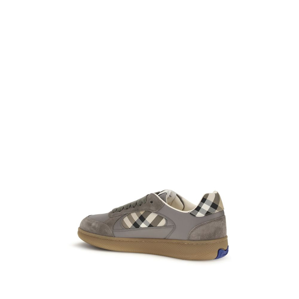 Burberry Grey Bos Taurus Calfskin Low-Top Sneakers