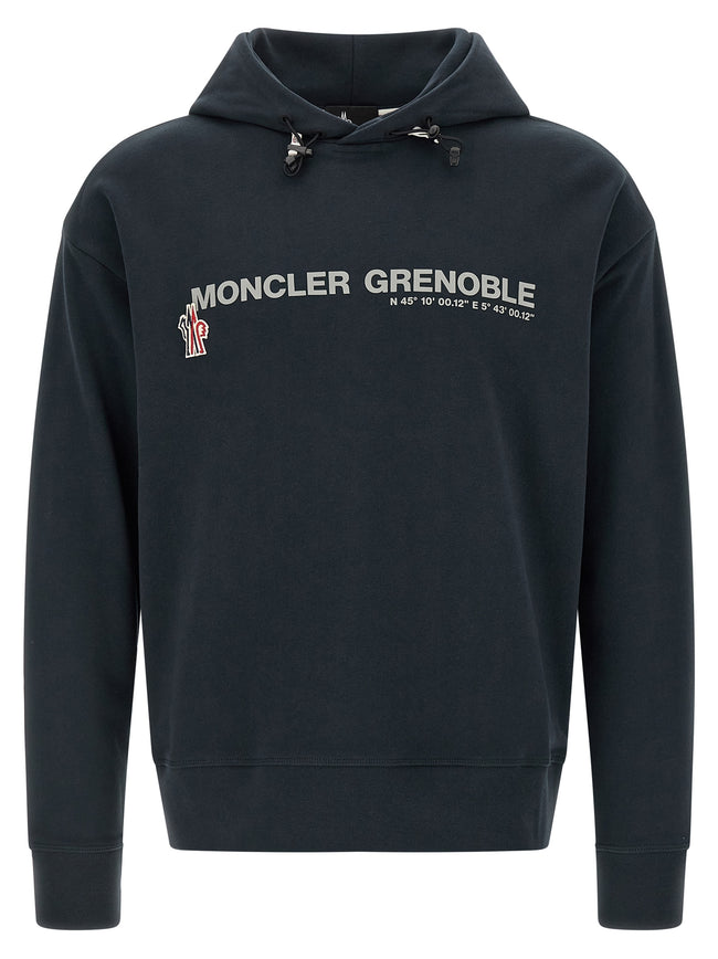 Moncler Grenoble blaues Baumwoll-Sweatshirt