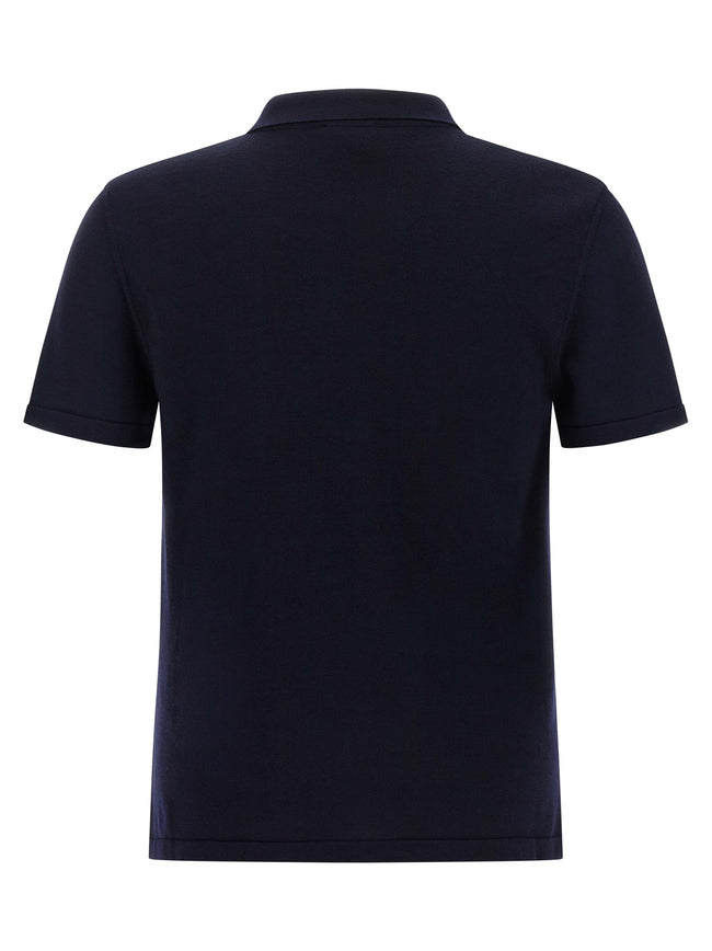 A.P.C. Blue Pure Virgin Wool Polo Shirt