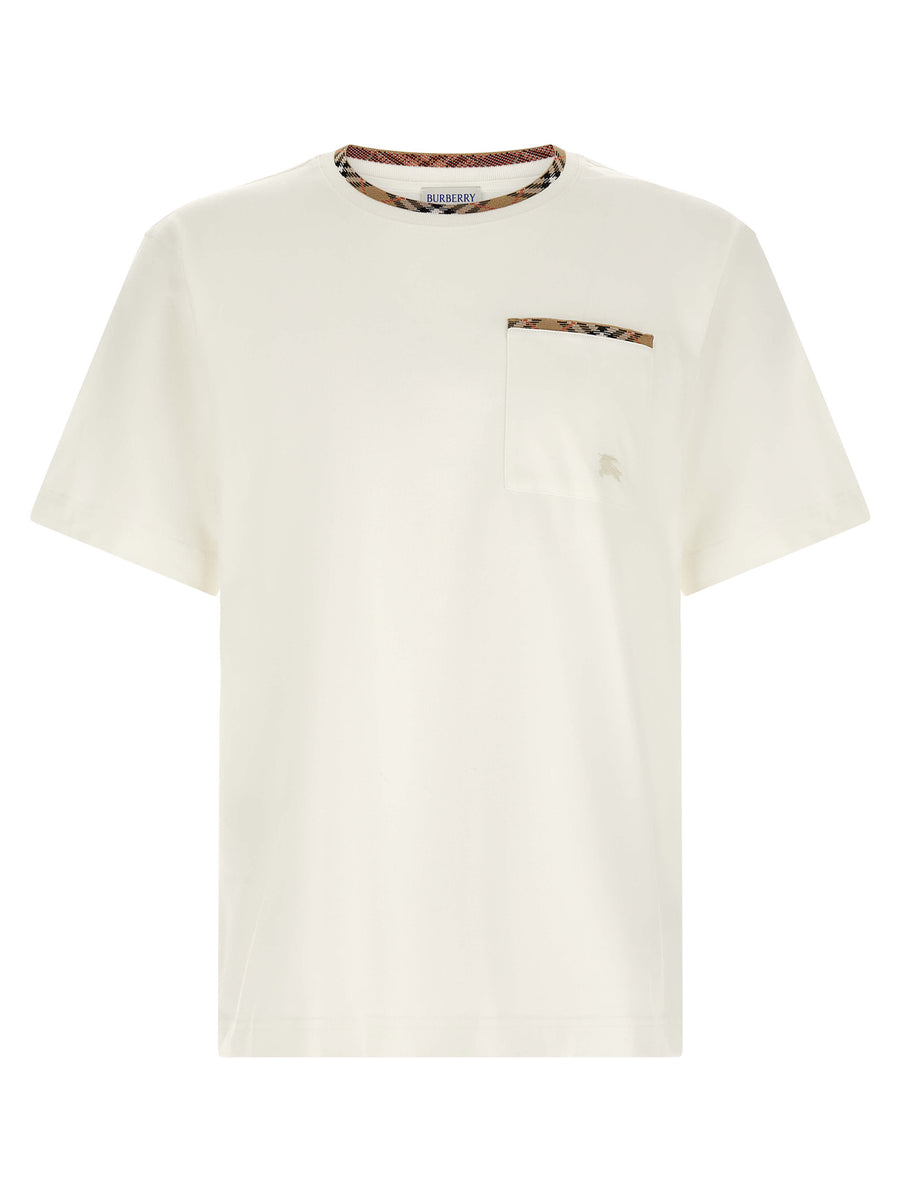 Burberry White Cotton T-Shirt