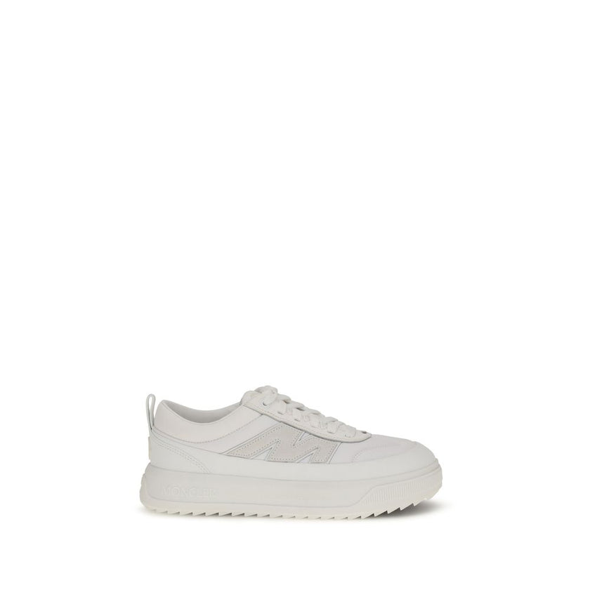 Moncler Weiße Kalbsleder Bos Taurus Athletic Sneaker