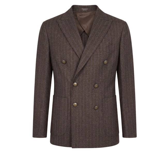 Peserico Braune Jacke aus Wolle für Herren
