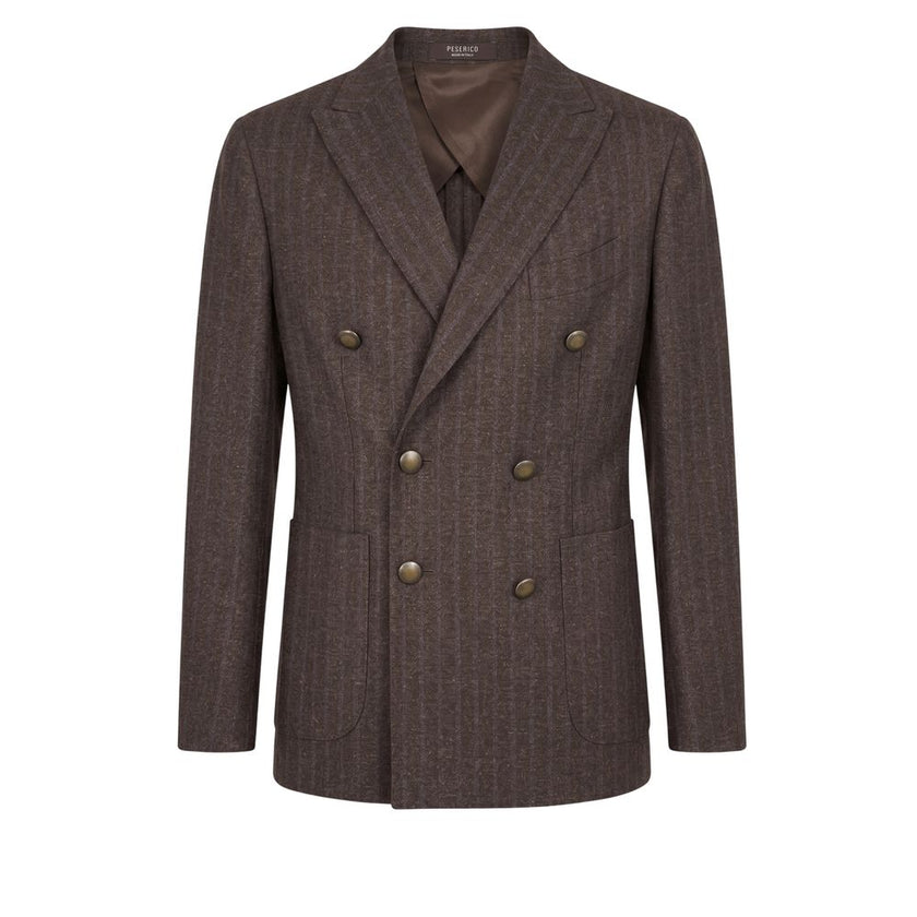 Peserico Braune Jacke aus Wolle für Männer