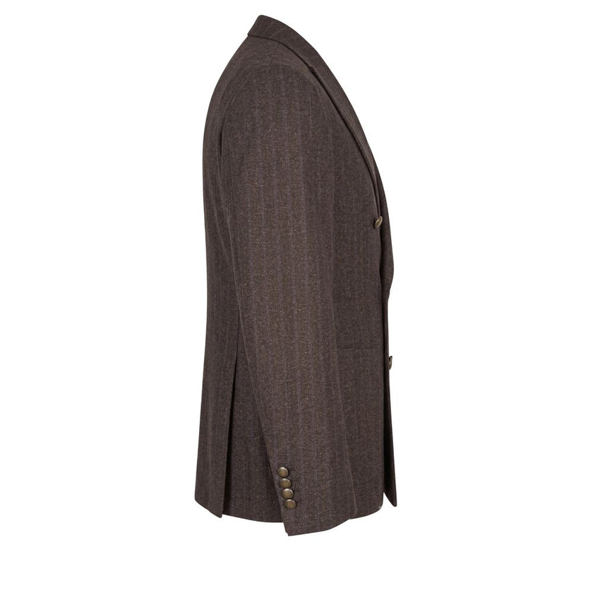 Peserico Braune Jacke aus Wolle für Männer