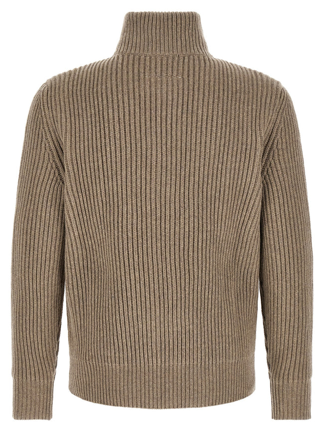 MM6 Maison Margiela Beiger Wollmantel Lang