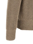 MM6 Maison Margiela Beige Wollmantel Lang