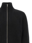 MM6 Maison Margiela Schwarze Wolljacke in voller Länge