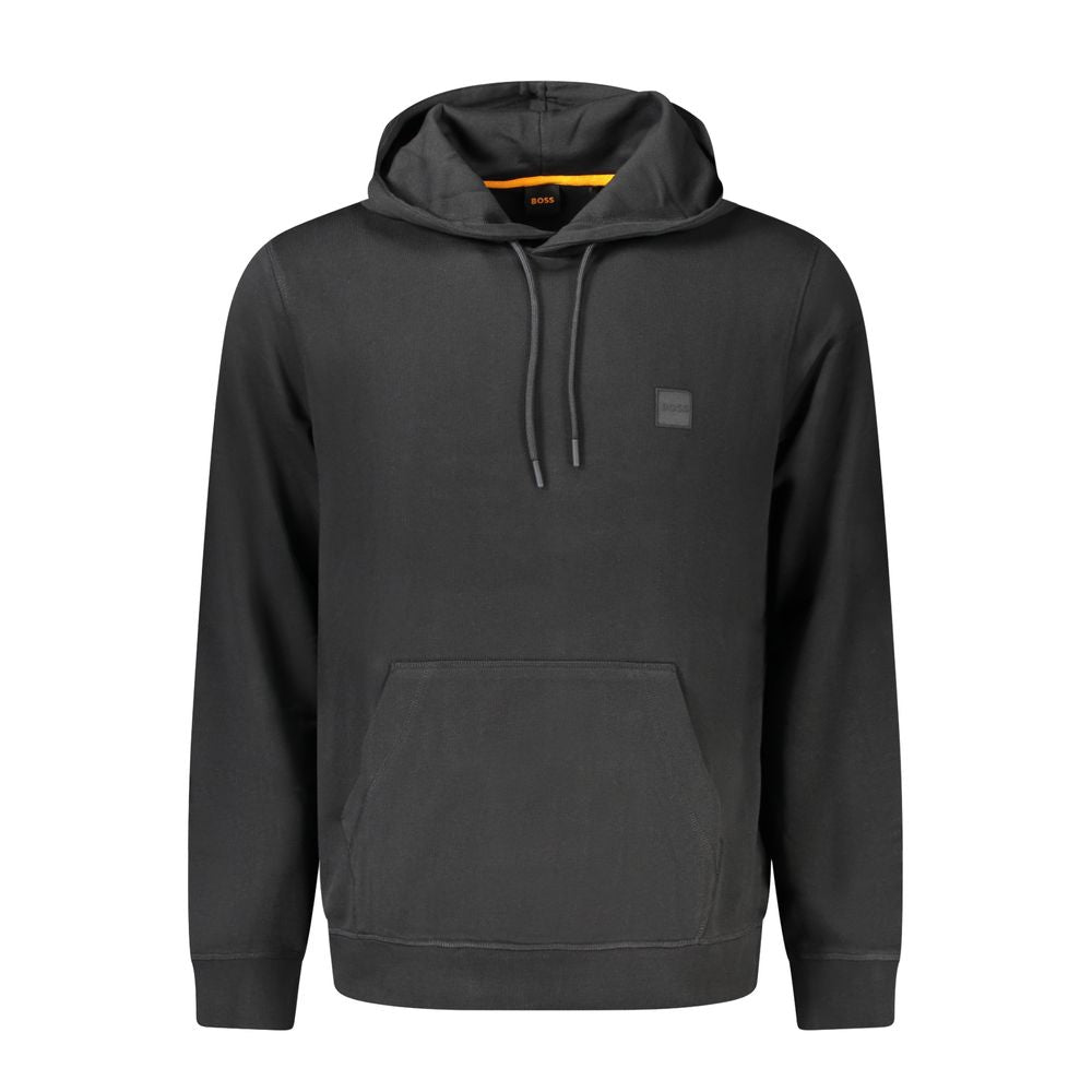 Hugo Boss Men's Black Cotton Hooded Sweatshirt