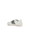 Valentino Garavani Silberne Kalbshaut Bos Taurus Sneakers mit niedrigem Schaft