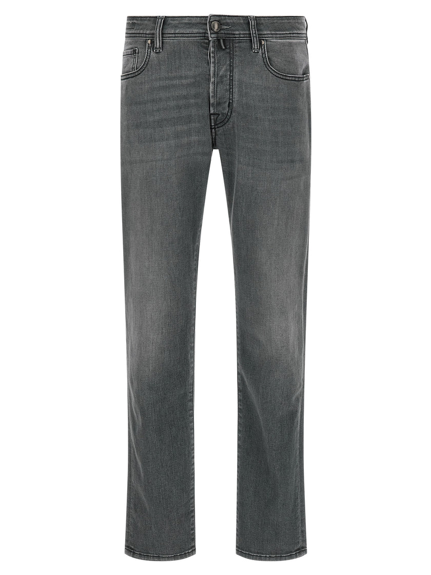 Jacob Cohen Graue Slim Fit Jeans aus Baumwolle