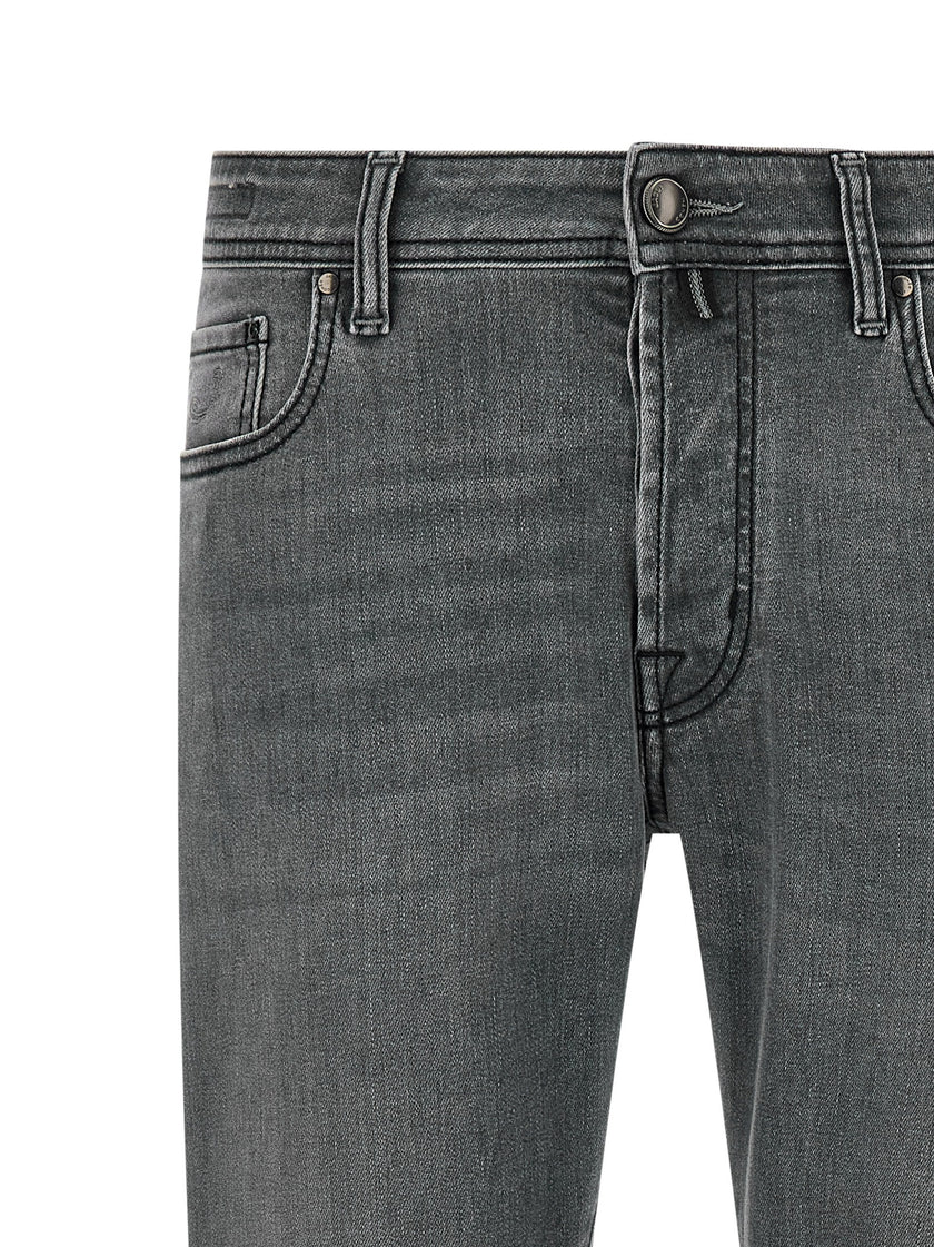 Jacob Cohen Graue Slim Fit Jeans aus Baumwolle
