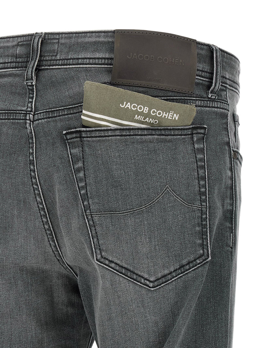 Jacob Cohen Graue Slim Fit Jeans aus Baumwolle