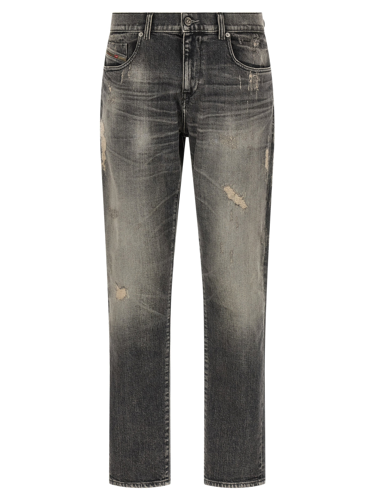 Diesel Grey Cotton Skinny Jeans